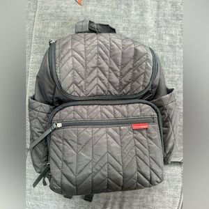 Skip Hop Quilted Charcoal diaper bag